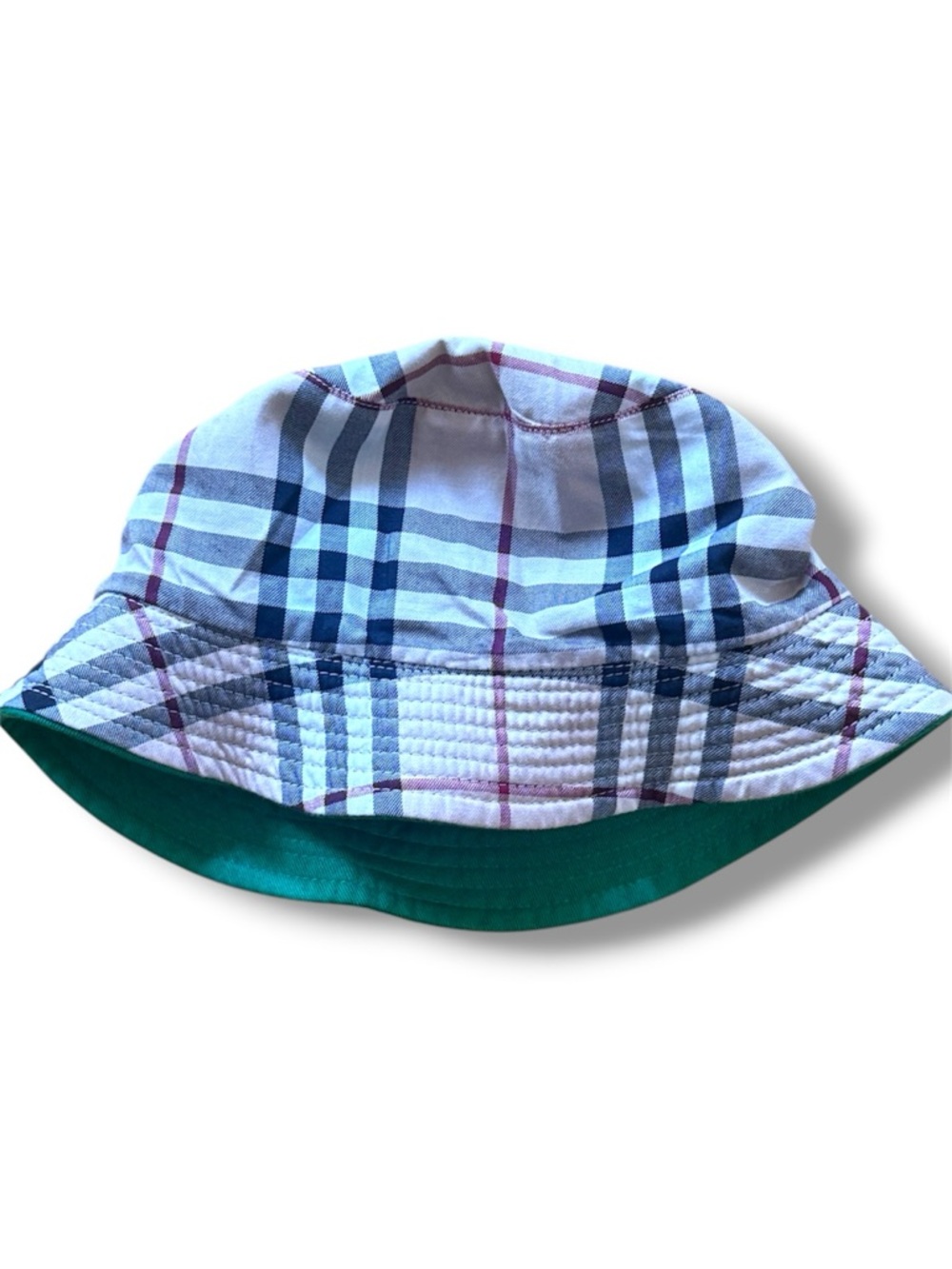 Burberry Kids London Reservable Green Bucket Hat - New with Tags